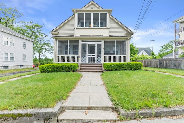 20 Cold Spring Pl, Woonsocket, RI 02895 - view of front of house with a sunroom