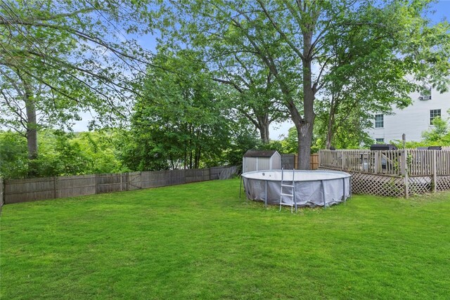 20 Cold Spring Pl, Woonsocket, RI 02895 - view of yard featuring a wooden deck