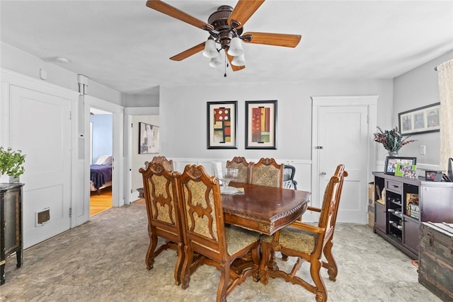 20 Cold Spring Pl, Woonsocket, RI 02895 - dining space with a ceiling fan and light flooring