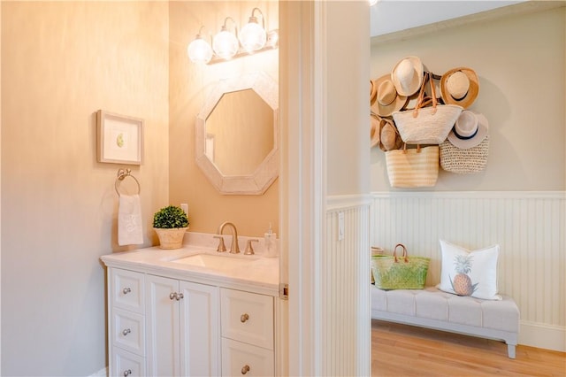 62 James Ct, Portsmouth, RI 02871 - bathroom featuring vanity and wood finished floors