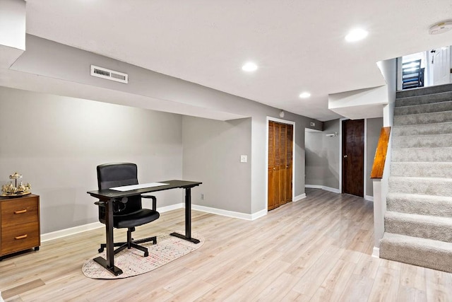 47 Morgan Ave Unit 45, Johnston, RI 02919 - office area featuring baseboards, light wood finished floors, and recessed lighting