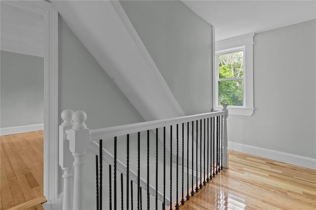 529 Rocky Hill Rd, Scituate, RI 02857 - staircase featuring wood finished floors and baseboards