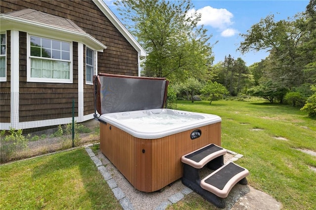 30 Walden Way S, Kingstown, RI 02879 - view of green lawn with a hot tub