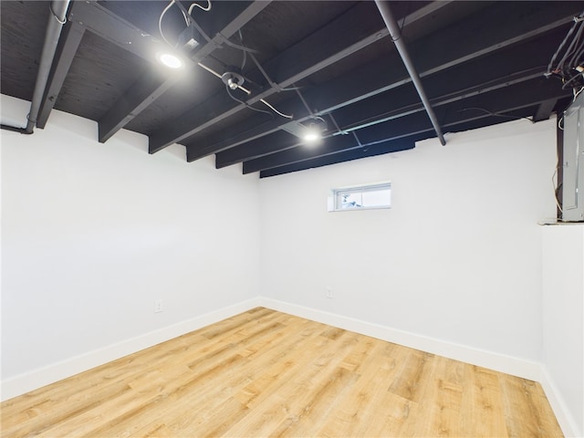 5 Conca St, North Providence, RI 02904 - basement featuring baseboards and wood finished floors