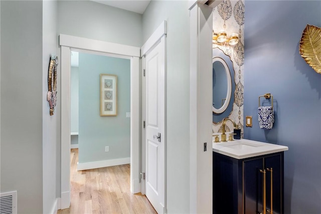 171 Leeshore Ln, Tiverton, RI 02878 - bathroom with vanity and wood finished floors