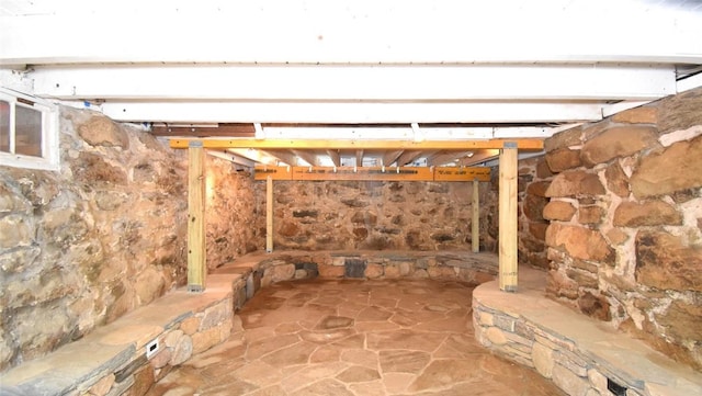 259 Green Hill Beach Rd, South Kingstown, RI 02879 - unfinished below grade area with stone flooring