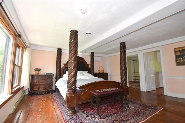259 Green Hill Beach Rd, South Kingstown, RI 02879 - bedroom with wood-type flooring and baseboard heating