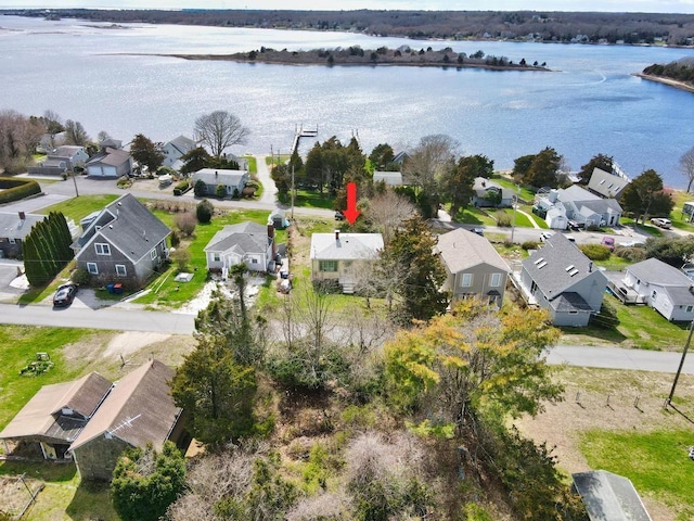 127 Pettey Ln, Westport, MA 02790 - aerial perspective of suburban area with a nearby body of water