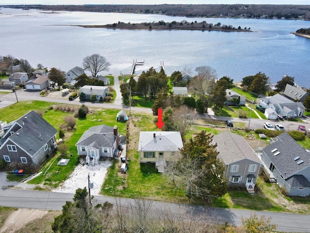 127 Pettey Ln, Westport, MA 02790 - aerial view of residential area featuring a nearby body of water