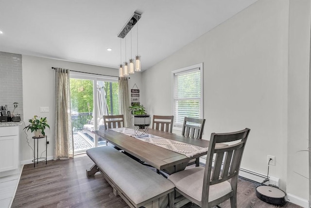 202 Hartford Pike, Foster, RI 02825 - dining area with plenty of natural light, wood finished floors, recessed lighting, and baseboards