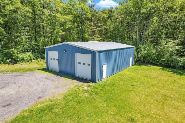 202 Hartford Pike, Foster, RI 02825 - view of outbuilding featuring a view of trees
