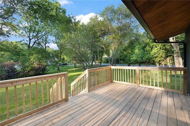 7 Nichols Rd, South Kingstown, RI 02881 - wooden deck featuring a lawn and view of scattered trees
