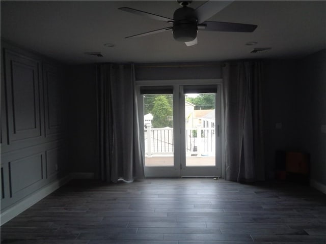176 Vernon St, Warwick, RI 02889 - spare room featuring dark wood-type flooring and ceiling fan