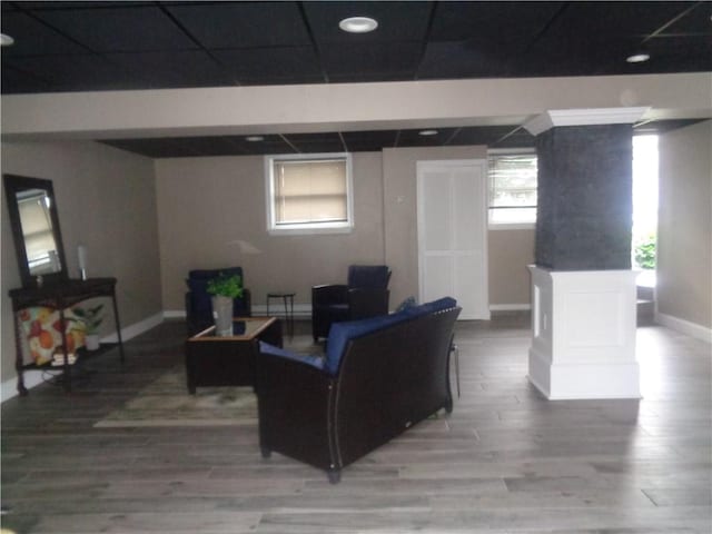 176 Vernon St, Warwick, RI 02889 - living room with baseboards and wood finished floors