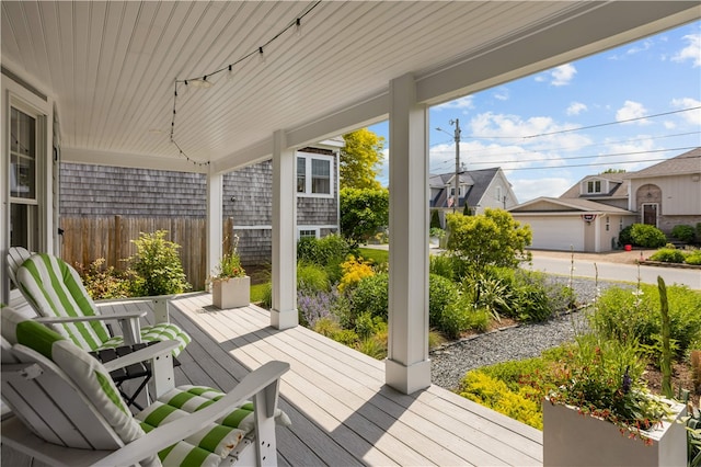 37 Brownell St, Warren, RI 02885 - wooden terrace with a residential view