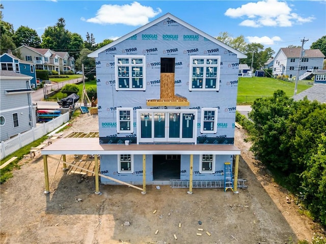 92 King Philip Ave, Bristol, RI 02809 - rear view of property with stucco siding