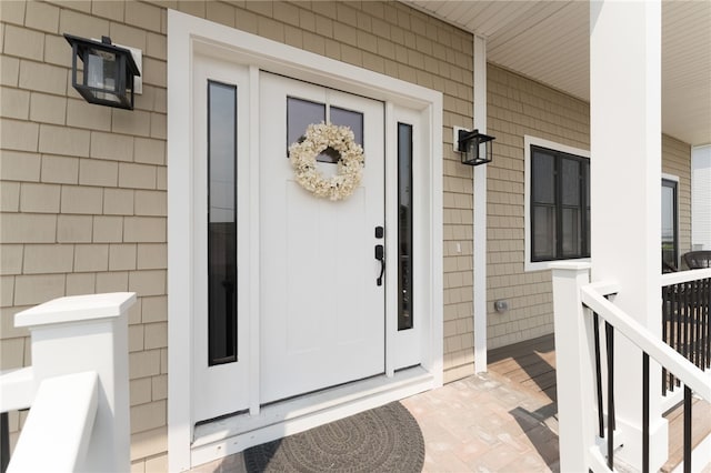 51 Burnett Rd, Warwick, RI 02889 - doorway to property with covered porch