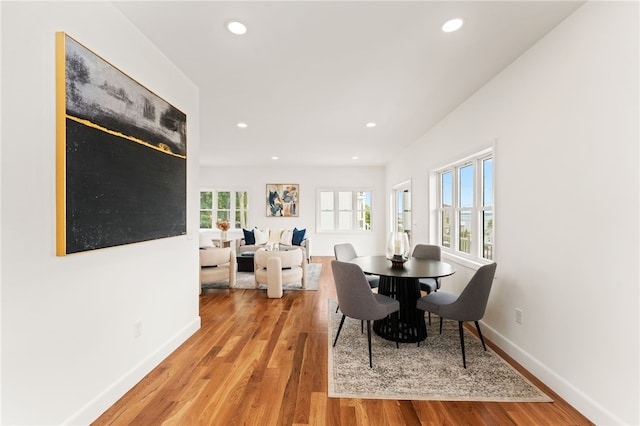51 Burnett Rd, Warwick, RI 02889 - dining area with light wood-style floors, recessed lighting, and baseboards
