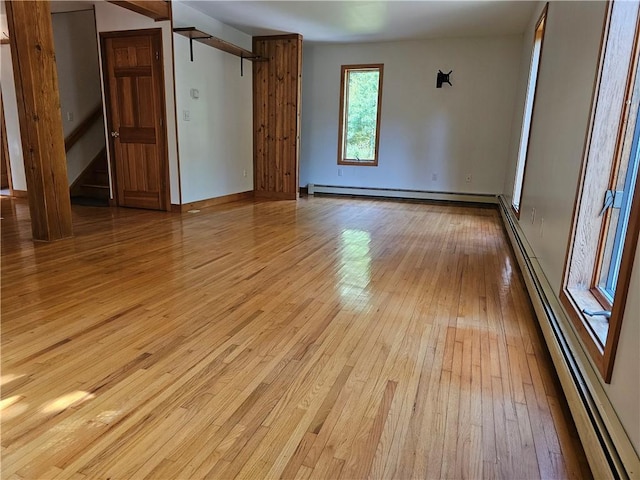 66 Shadbush Rd, South Kingstown, RI 02879 - spare room with light wood finished floors, baseboard heating, and baseboards