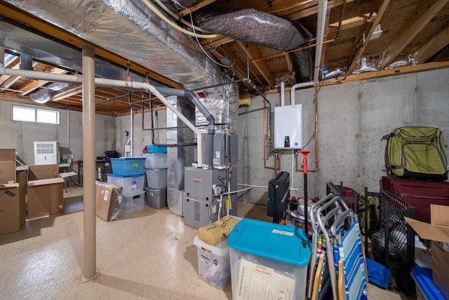 1421 Douglas Ave Unit E, North Providence, RI 02904 - below grade area with heating unit and water heater