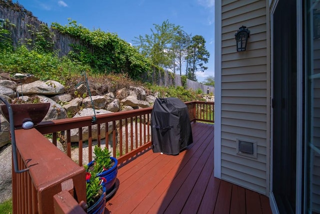 1421 Douglas Ave Unit E, North Providence, RI 02904 - wooden deck featuring a grill