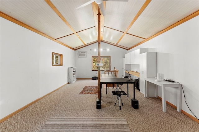 336 Switch Rd, Richmond, RI 02832 - office featuring light colored carpet, a wall mounted air conditioner, and baseboards