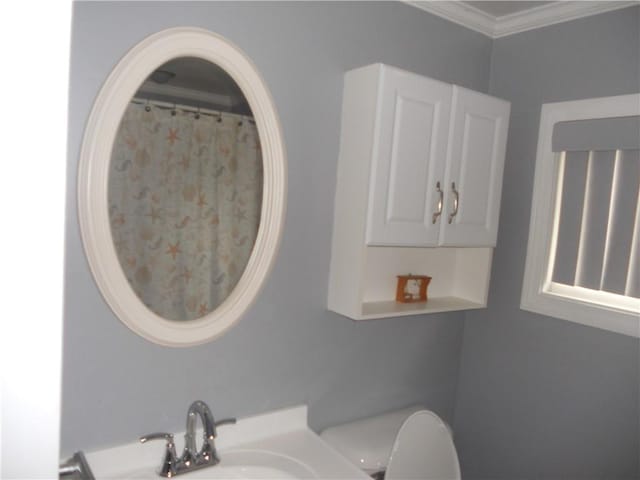 20 Anchorage Rd, Narragansett, RI 02882 - full bath featuring toilet, crown molding, and vanity