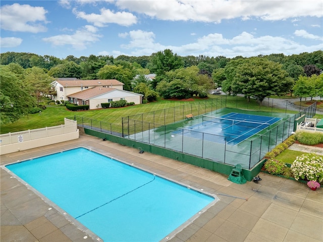 694 Orleans Ct, Warwick, RI 02886 - view of swimming pool featuring a tennis court