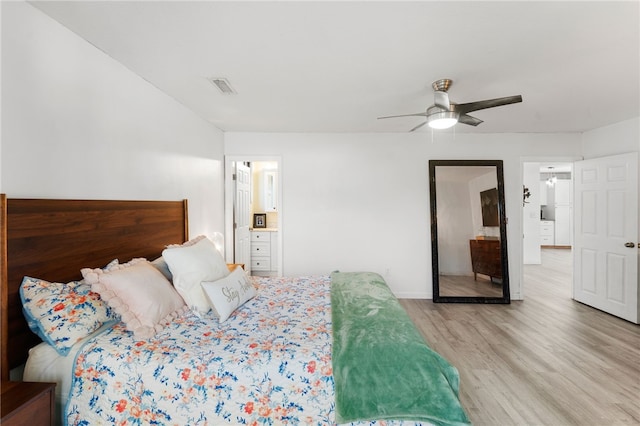 694 Orleans Ct, Warwick, RI 02886 - bedroom with light wood-style floors, baseboards, and ceiling fan