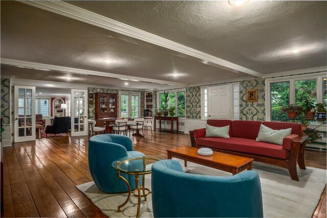2 Cherry Ln, Bristol, RI 02809 - community lobby with ornamental molding, a textured ceiling, and beamed ceiling