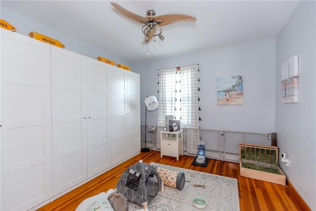 2 Ann St, North Providence, RI 02904 - interior space featuring ceiling fan and wood finished floors