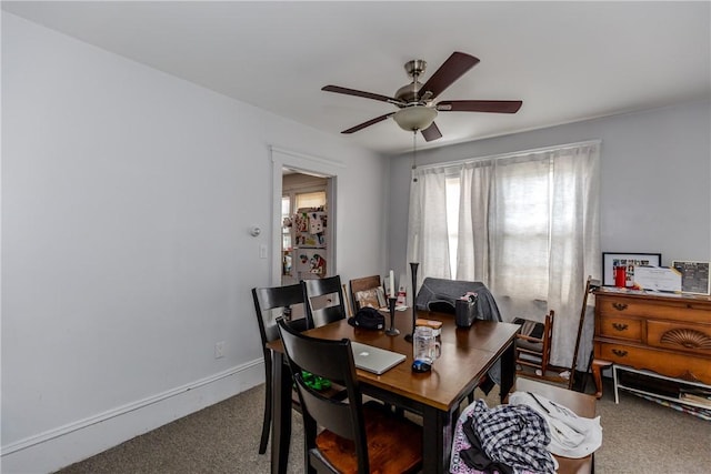 2 Ann St, North Providence, RI 02904 - carpeted home office with a ceiling fan and baseboards