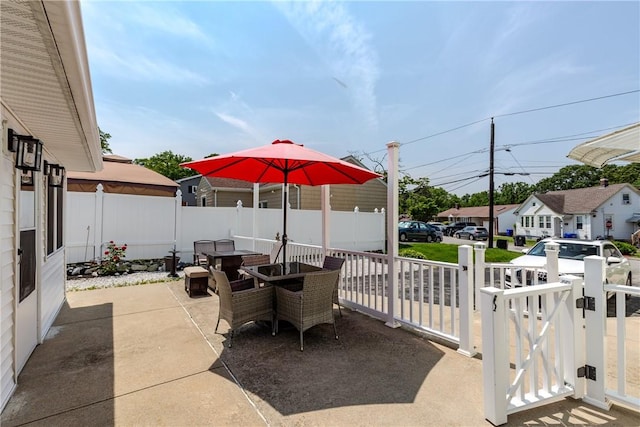 2 Ann St, North Providence, RI 02904 - view of patio / terrace with outdoor dining area and a residential view