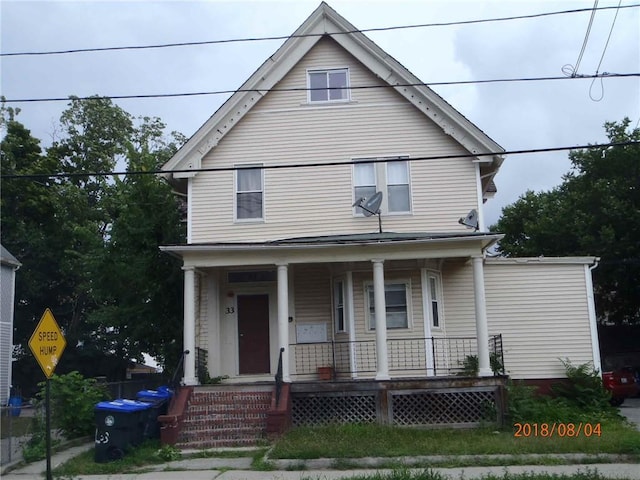 33 Adelaide Ave, Providence, RI 02907 - view of front of home featuring covered porch