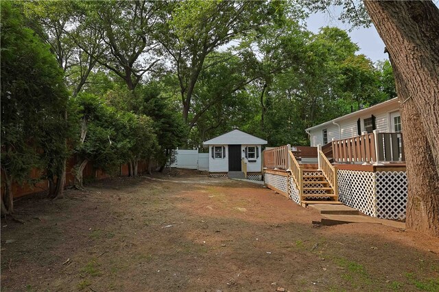 259 Buttonwoods Ave, Warwick, RI 02886 - view of yard with a deck and stairway