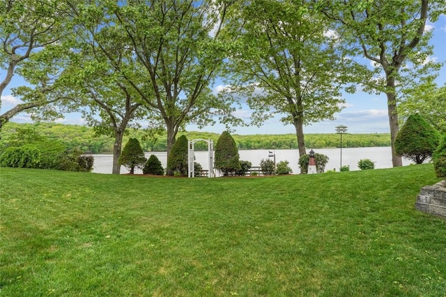 236 Indian Trl, Narragansett, RI 02874 - view of green lawn featuring a water view