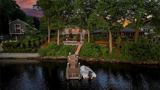 236 Indian Trl, Narragansett, RI 02874 - dock with a water view and stairs