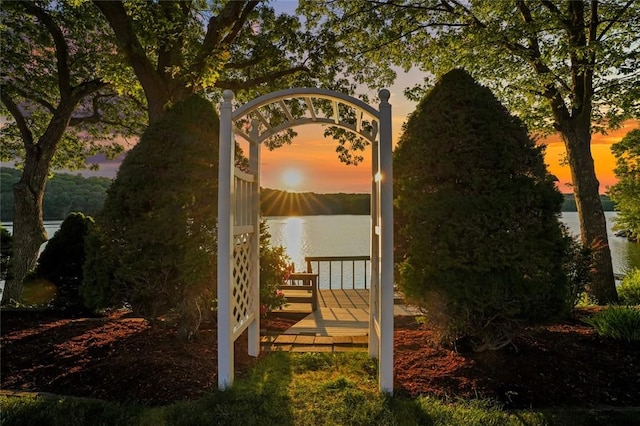 236 Indian Trl, Narragansett, RI 02874 - wooden deck featuring a water view