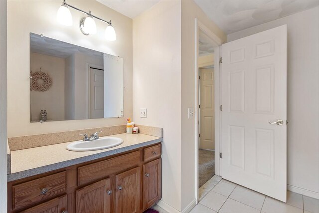 53 Hyde Ave, Pawtucket, RI 02861 - bathroom featuring tile patterned floors, vanity, and baseboards