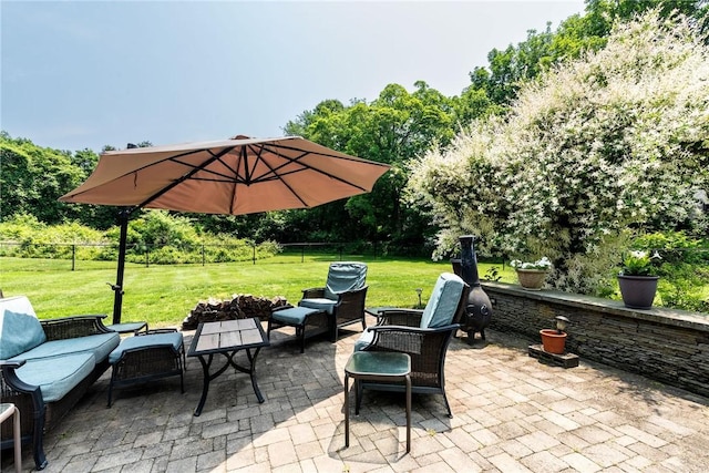 59 Intrepid Ln, Jamestown, RI 02835 - view of patio / terrace with an outdoor hangout area