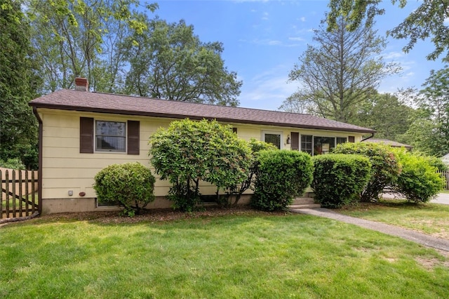 19 Cindy Ln, Coventry, RI 02816 - view of front of property featuring a chimney