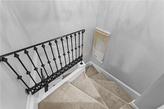 694 Windwood Dr Unit C, Tiverton, RI 02878 - stairway with baseboards