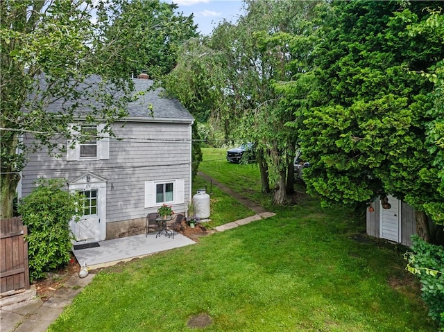 694 Windwood Dr Unit C, Tiverton, RI 02878 - view of yard with a patio area and a shed