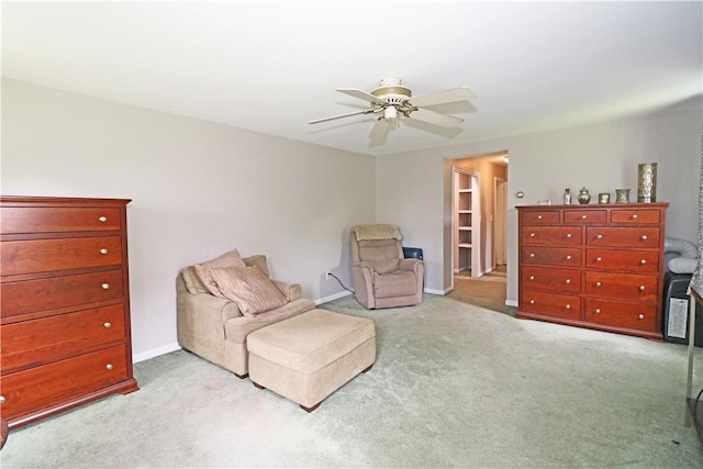 23 Sherman Ln, Middletown, RI 02842 - sitting room with carpet flooring and a ceiling fan