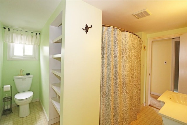 23 Sherman Ln, Middletown, RI 02842 - full bath with tile patterned floors, vanity, and a shower with curtain