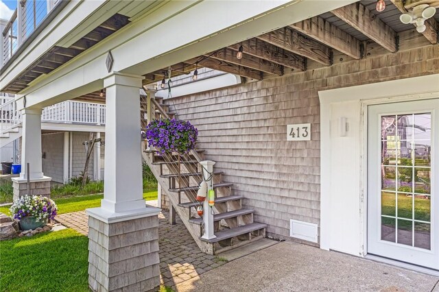 413 Atlantic Ave, Westerly, RI 02891 - view of patio with stairway