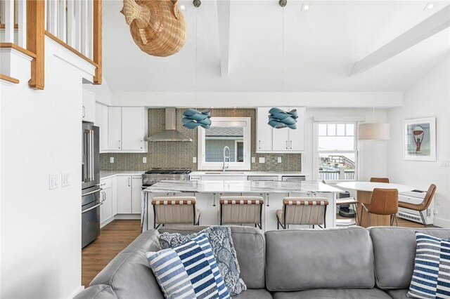 413 Atlantic Ave, Westerly, RI 02891 - living area with dark wood-type flooring