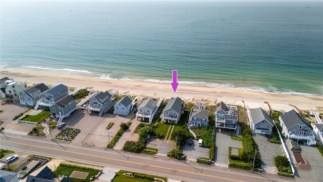 413 Atlantic Ave, Westerly, RI 02891 - aerial perspective of suburban area featuring waterfront with a beach