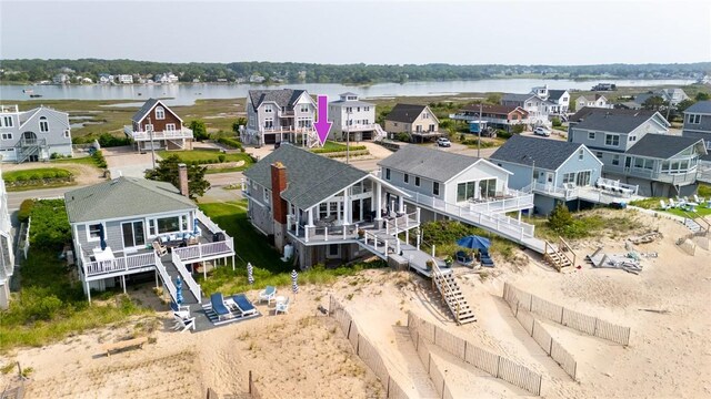 413 Atlantic Ave, Westerly, RI 02891 - aerial perspective of suburban area featuring a nearby body of water