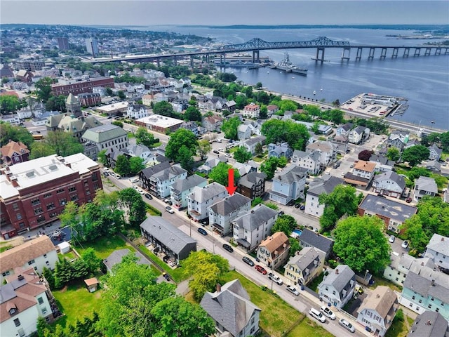 62 School St, Fall River, MA 02720 - drone / aerial view of a notable bridge and a large body of water